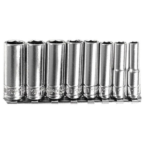 Keen 8 Piece 1/4 Inch Drive 6 Point Metric Deep Socket Set KE2566300